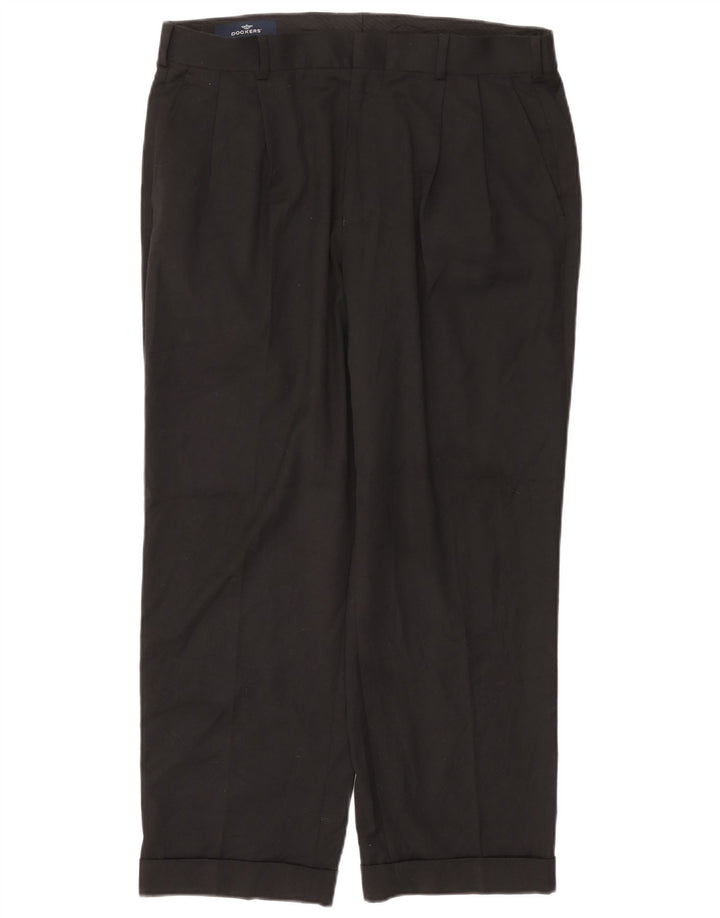 DOCKERS Herren-Chinohose mit Pegged, W36, L30, schwarzes Polyester