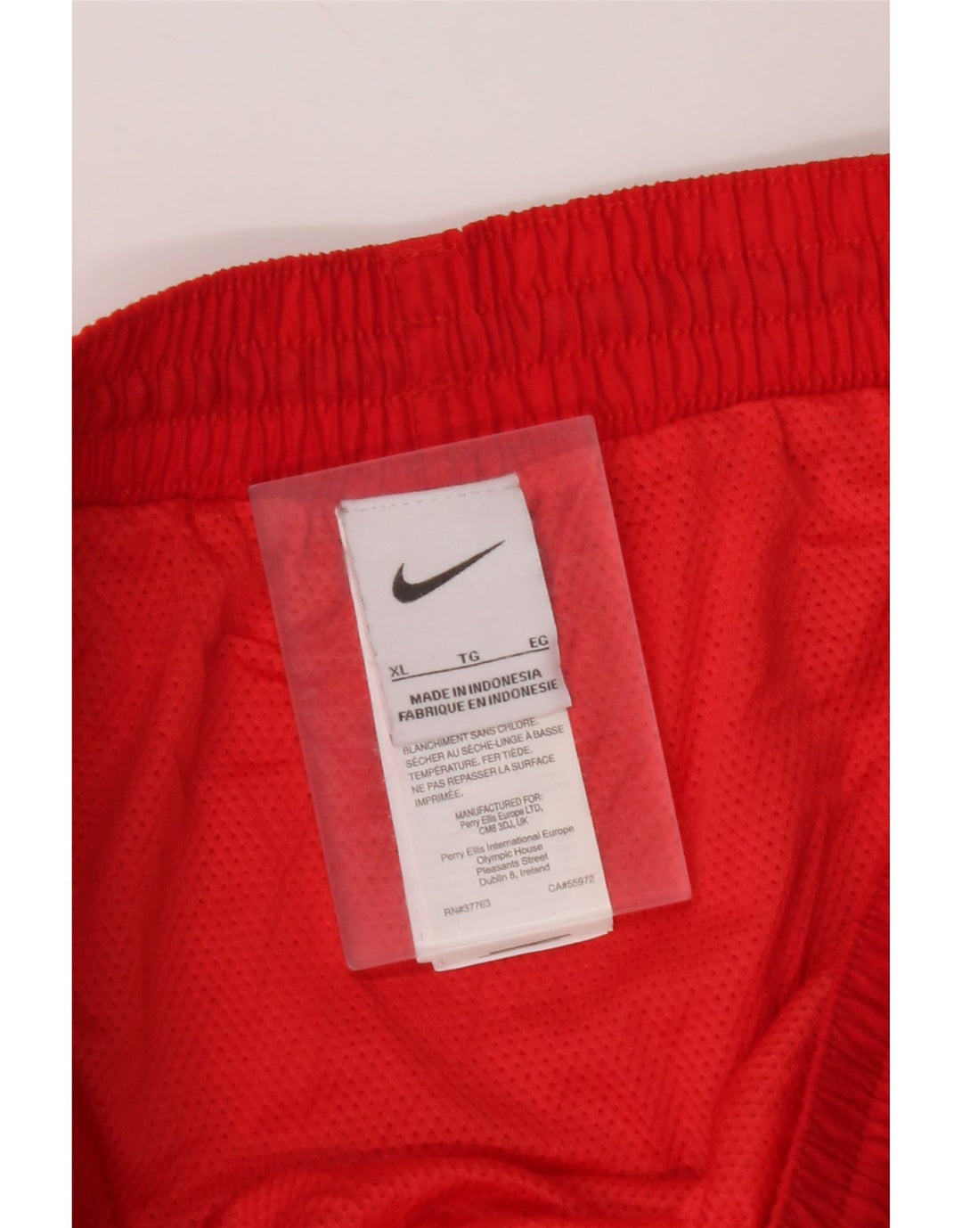 NIKE Herren-Badeshorts mit Grafik, XL, rotes Polyester
