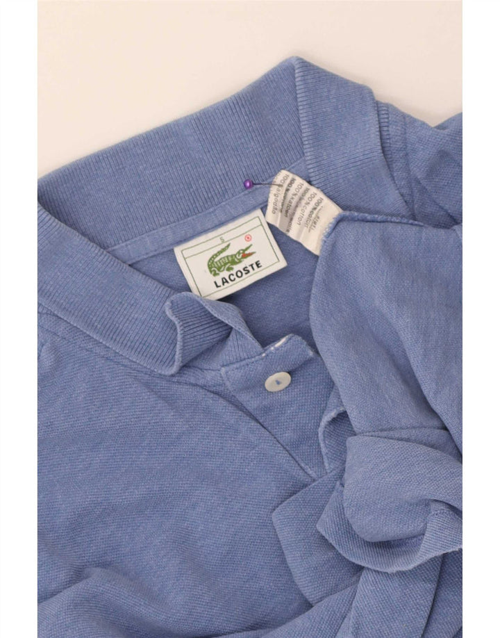 Lacoste Herren-Poloshirt, Größe 5, groß, blaue Baumwolle