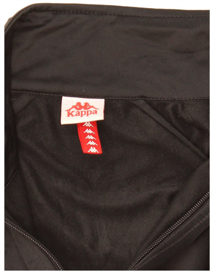 Kappa Herren-Trainingsanzugoberteil mit Grafik, Größe S, Schwarz, Polyester