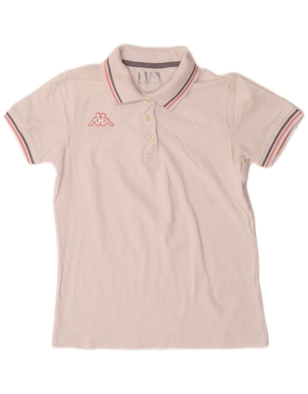 KAPPA Damen Poloshirt UK 12 Medium Weiß