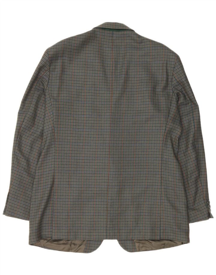 Marks & Spencer Herren-Blazer mit 2 Knöpfen, UK 44, XL, grüner Hahnentrittmuster
