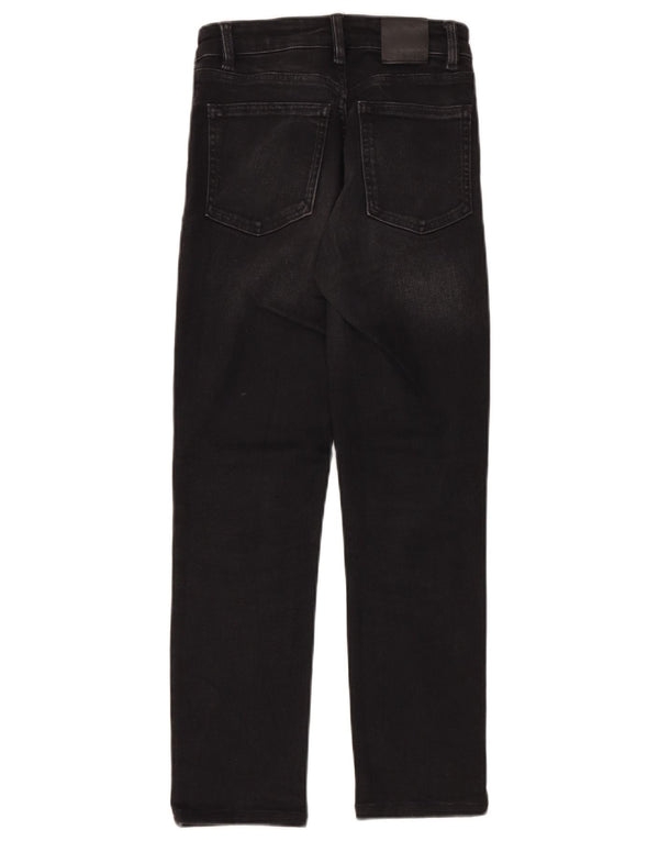 Massimo Dutti Damen Slim Jeans EU 34 2XS W24 L26 Schwarze Baumwolle