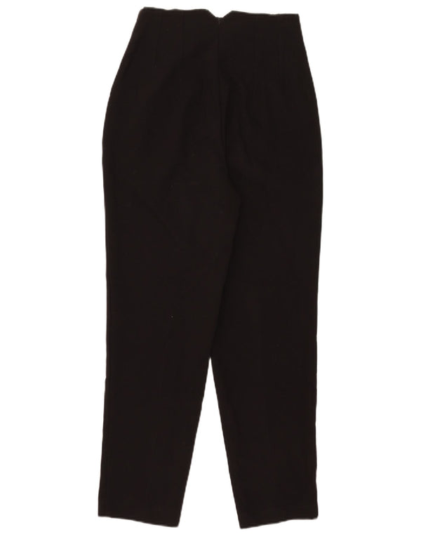 Zara Damen-Anzughose mit hoher Taille, konisch zulaufend, XS, W24, L26, Schwarz, Polyester