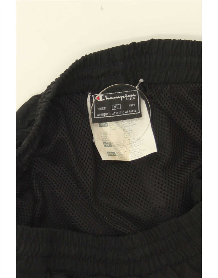Champion Herren-Trainingshose XL, schwarzes Polyester