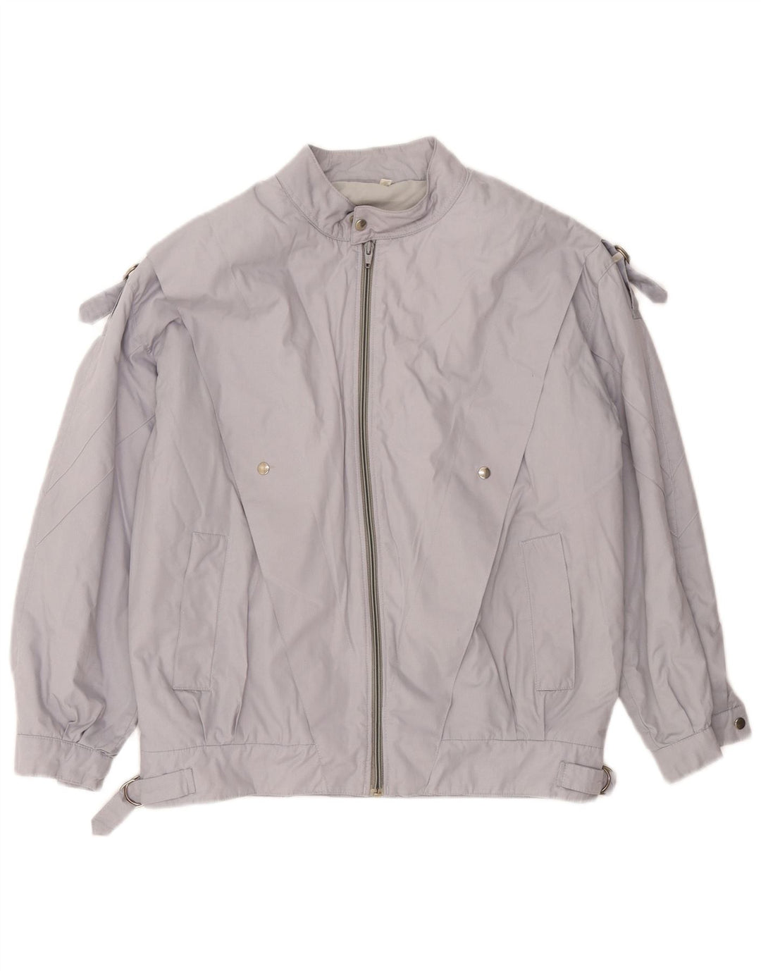 VINTAGE Mens Bomber Jacket IT 36 Small Grey