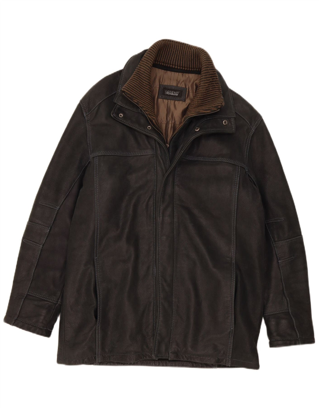 Scandianavia Herren Lederjacke UK 36 Small Grau