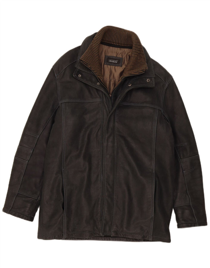 Scandianavia Herren Lederjacke UK 36 Small Grau