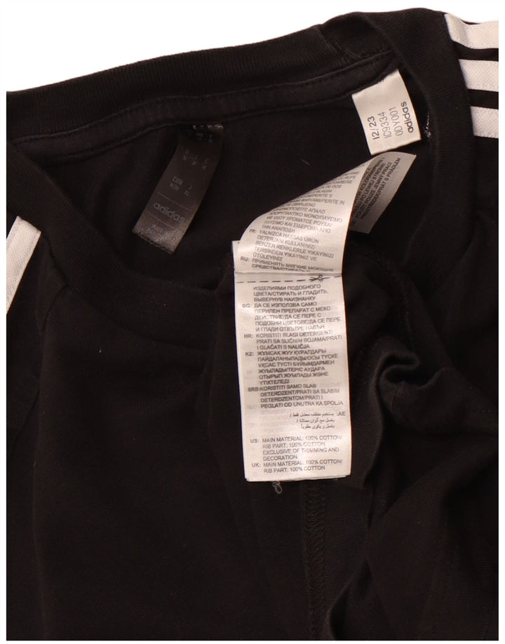 ADIDAS Herren T-Shirt Top Medium Schwarz Baumwolle