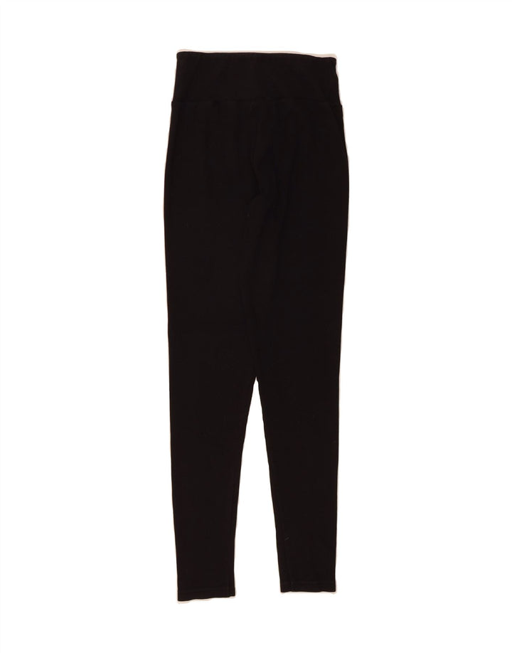 ELLESSE Womens Graphic Leggings UK 10 Small  Black Cotton Vintage Ellesse and Second-Hand Ellesse from Messina Hembry 