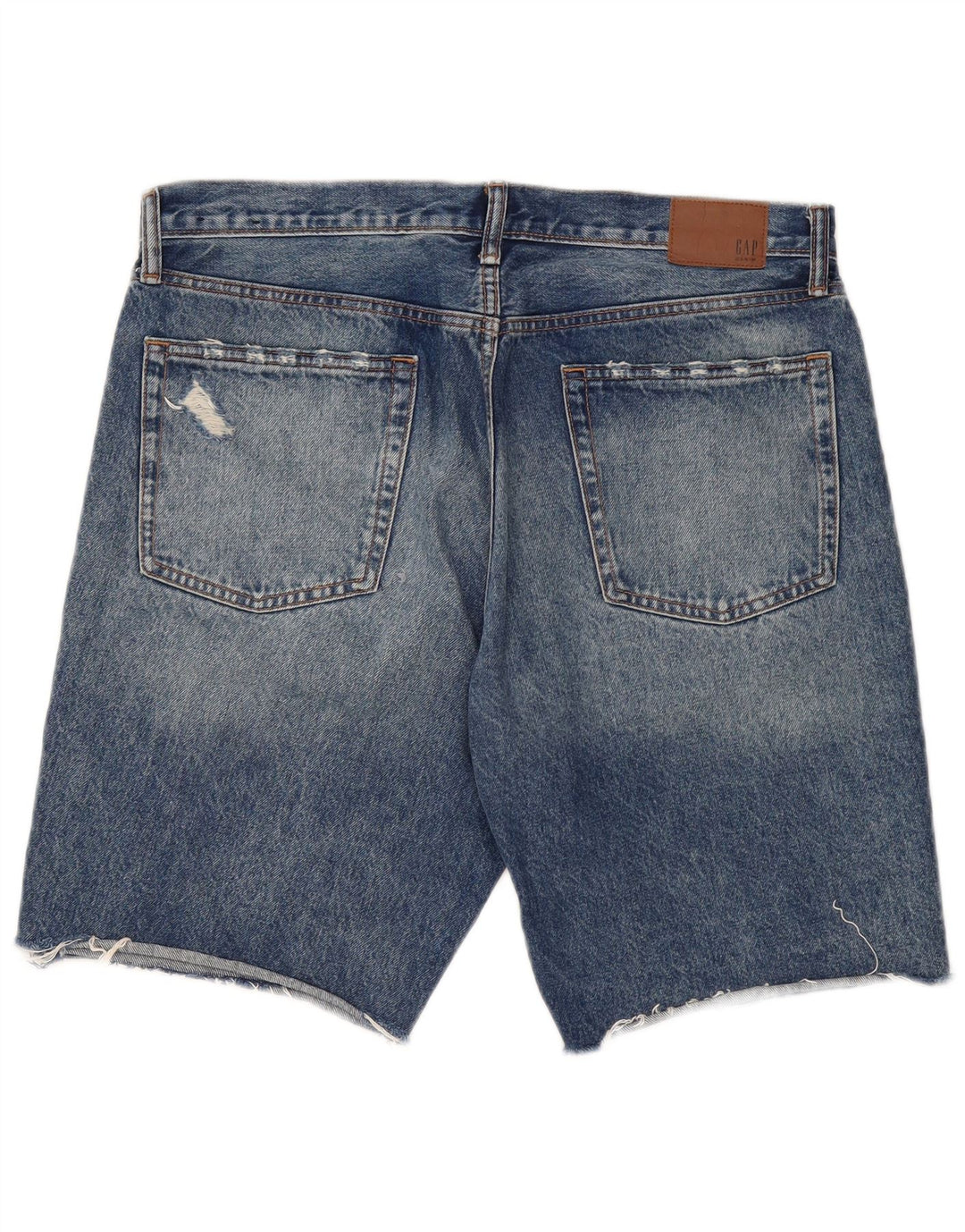 Gap Distressed Denim-Shorts für Herren, W34, Größe L, Blau, Baumwolle