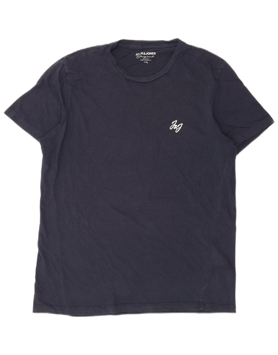 JACK & JONES Herren T-Shirt Top Large Marineblau Baumwolle