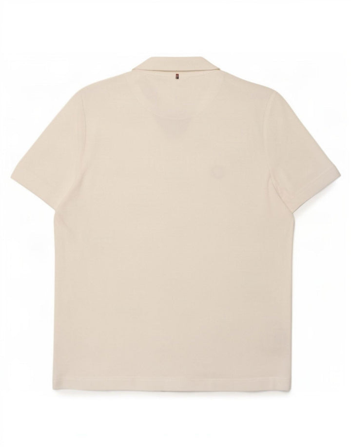 Pretty Green Herren-Poloshirt XL aus weißer Baumwolle