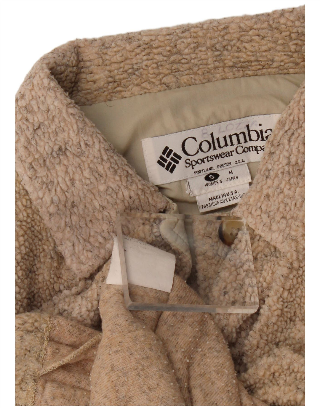 Columbia Damen-Fleecejacke in Übergröße, UK 10, Größe S, Beige, Acryl