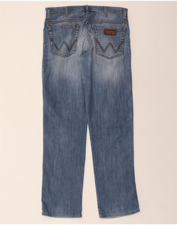 WRANGLER Mens Texas Straight Jeans W32 L34 Blue Cotton Vintage Wrangler and Second-Hand Wrangler from Messina Hembry 