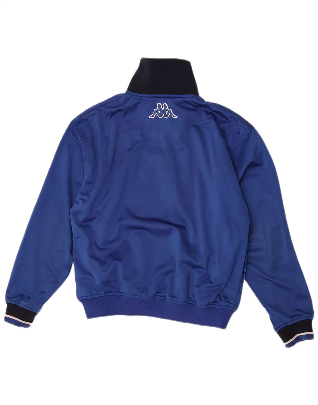 Kappa Jungen-Trainingsanzug-Top-Jacke, 12–13 Jahre, XL, blaues Farbblock-Polyester