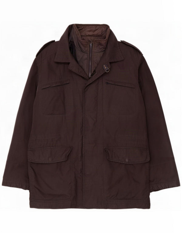 Fay Herren Militärjacke UK 38 Medium Schwarz Polyamid