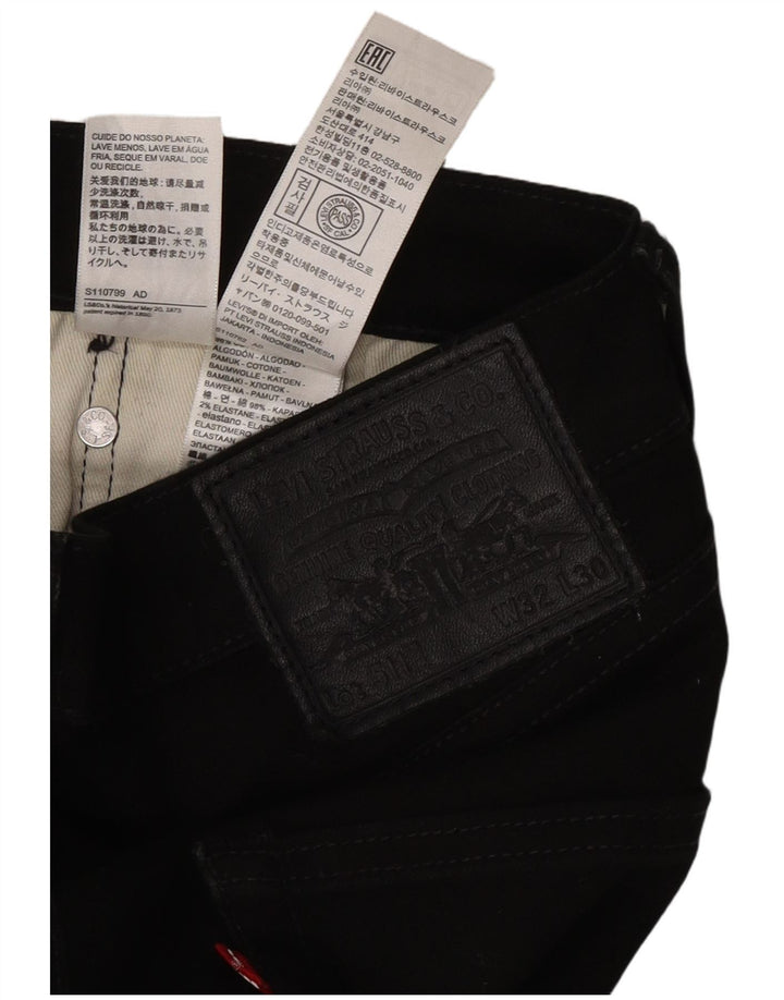 Levi's Herren 511 Slim Jeans W32 L30 schwarze Baumwolle