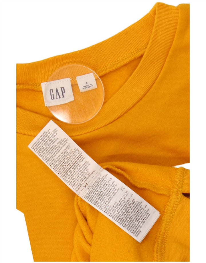 GAP übergroßer Damen-Sweatshirtpullover mit Grafik, Gr. 10, Größe S, Gelb, Baumwolle