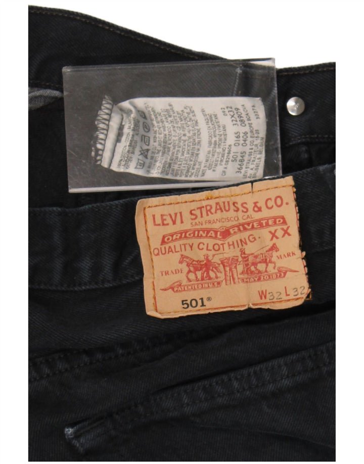LEVI'S Herren 501 Straight Jeans W32 L32 Marineblaue Baumwolle
