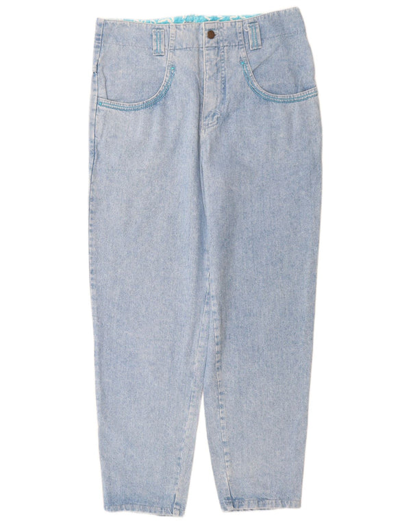 Mash Damen Tapered Jeans IT 46 Large W30 L30 Blaue Baumwolle