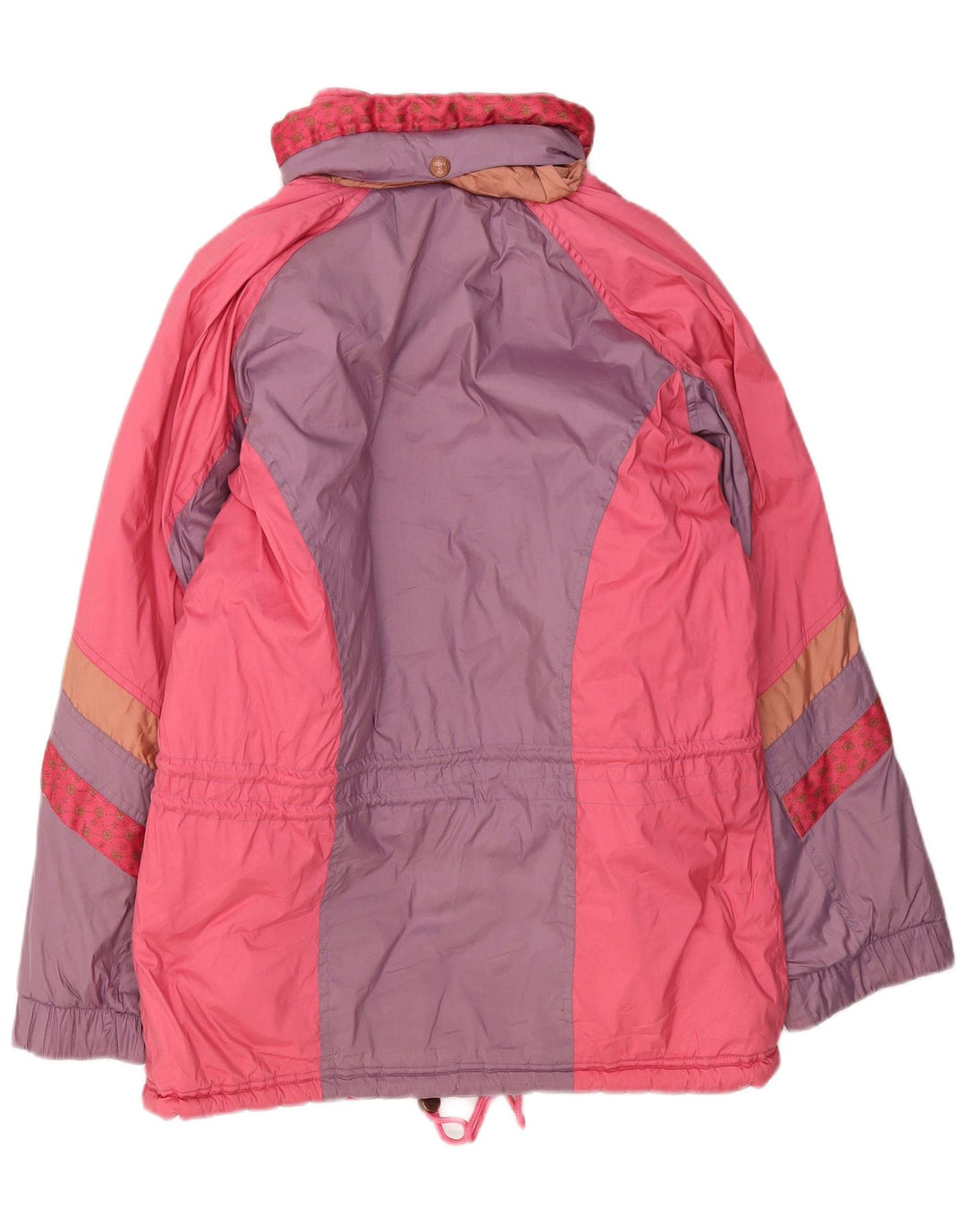 Diadora Damen-Skijacke mit lockerer Passform, UK 14, Mittelrosa, Farbblock-Polyester
