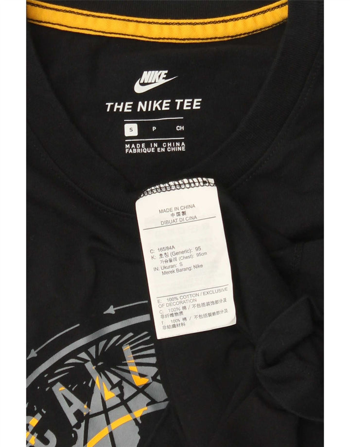 Nike Herren-T-Shirt mit Grafik, Größe S, schwarze Baumwolle