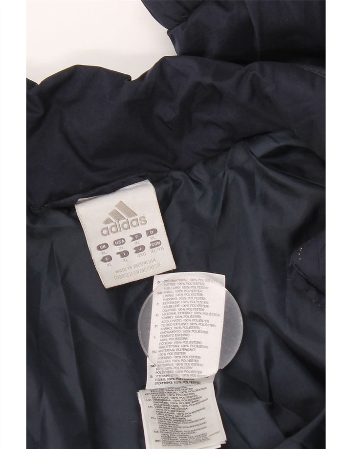Adidas Herren Wattierte Jacke UK 42 XL Marineblau Polyester