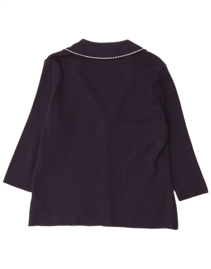 Marks & Spencer Damen Per Una Cardigan Pullover UK 16 Large Marineblau