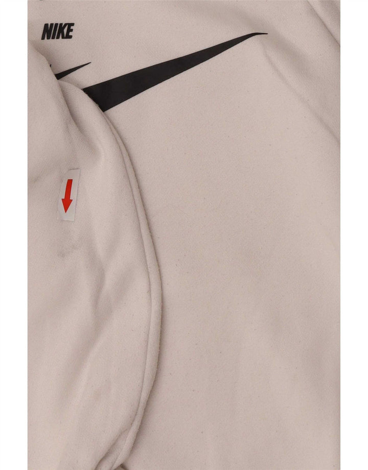 Nike Womens Graphic Oversized Hoodie Pullover UK 10 Small Weiß Polyester