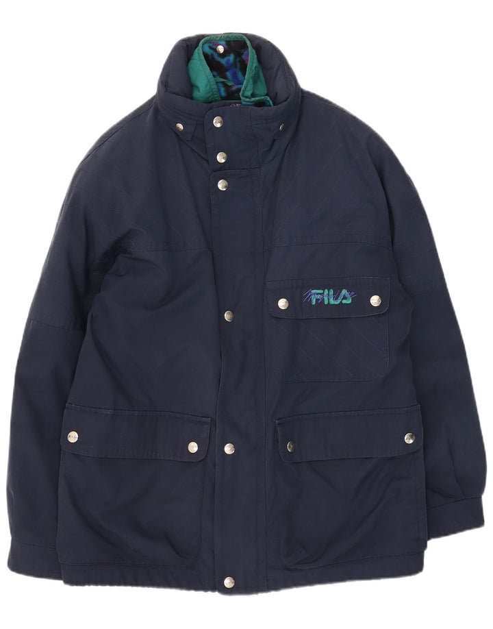Fila Herren-Utility-Jacke mit Kapuze, UK 40, groß, marineblau, Polyester