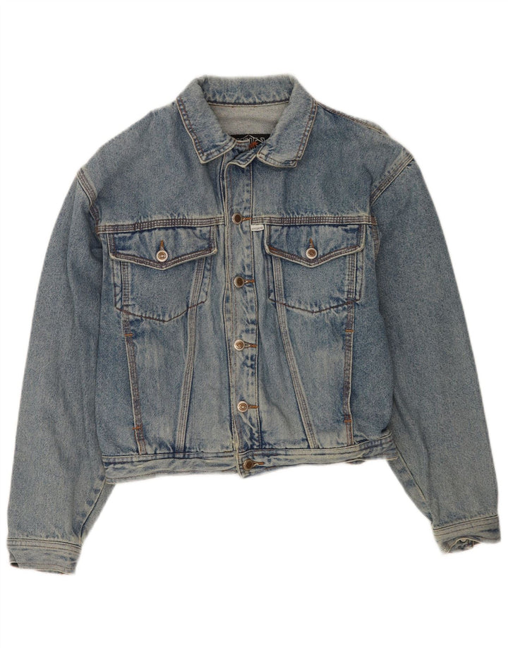 OFFSHORE Damen Crop Jeansjacke UK 14 Mittelblau