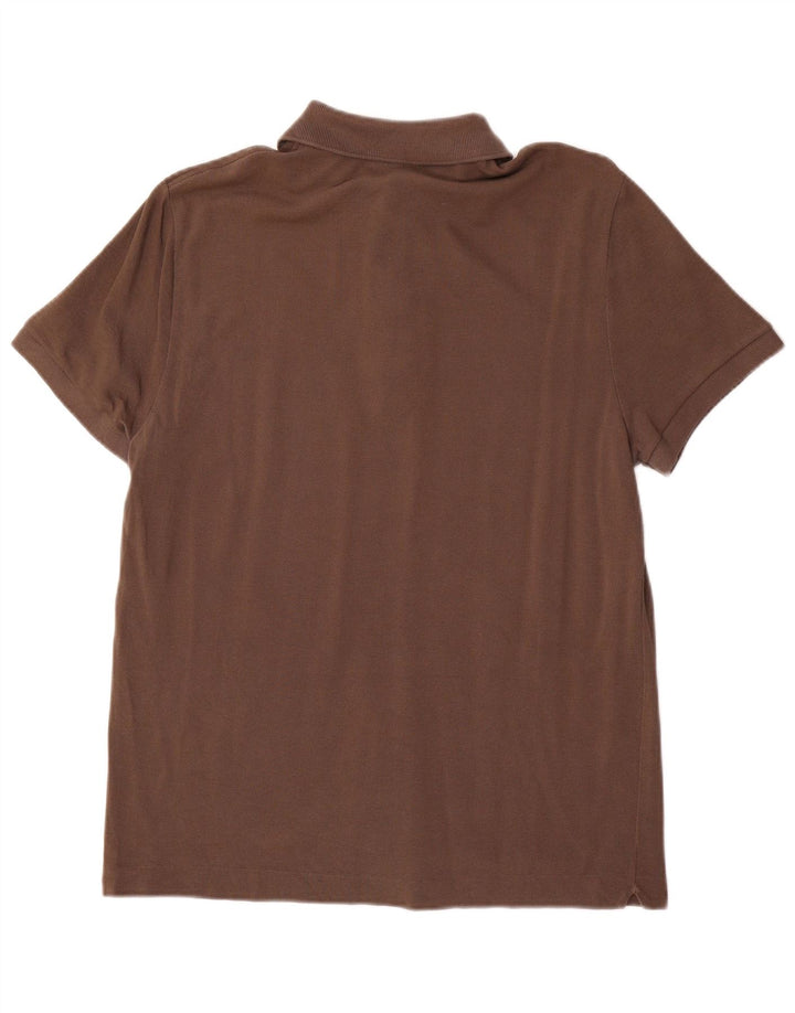 Lacoste Herren-Poloshirt mit schmaler Passform, Größe 5, große braune Baumwolle