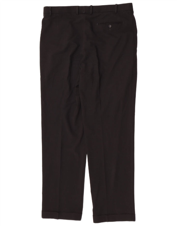 Marks & Spencer Herren-Anzughose, normal, W38, L33, Schwarz, Polyester