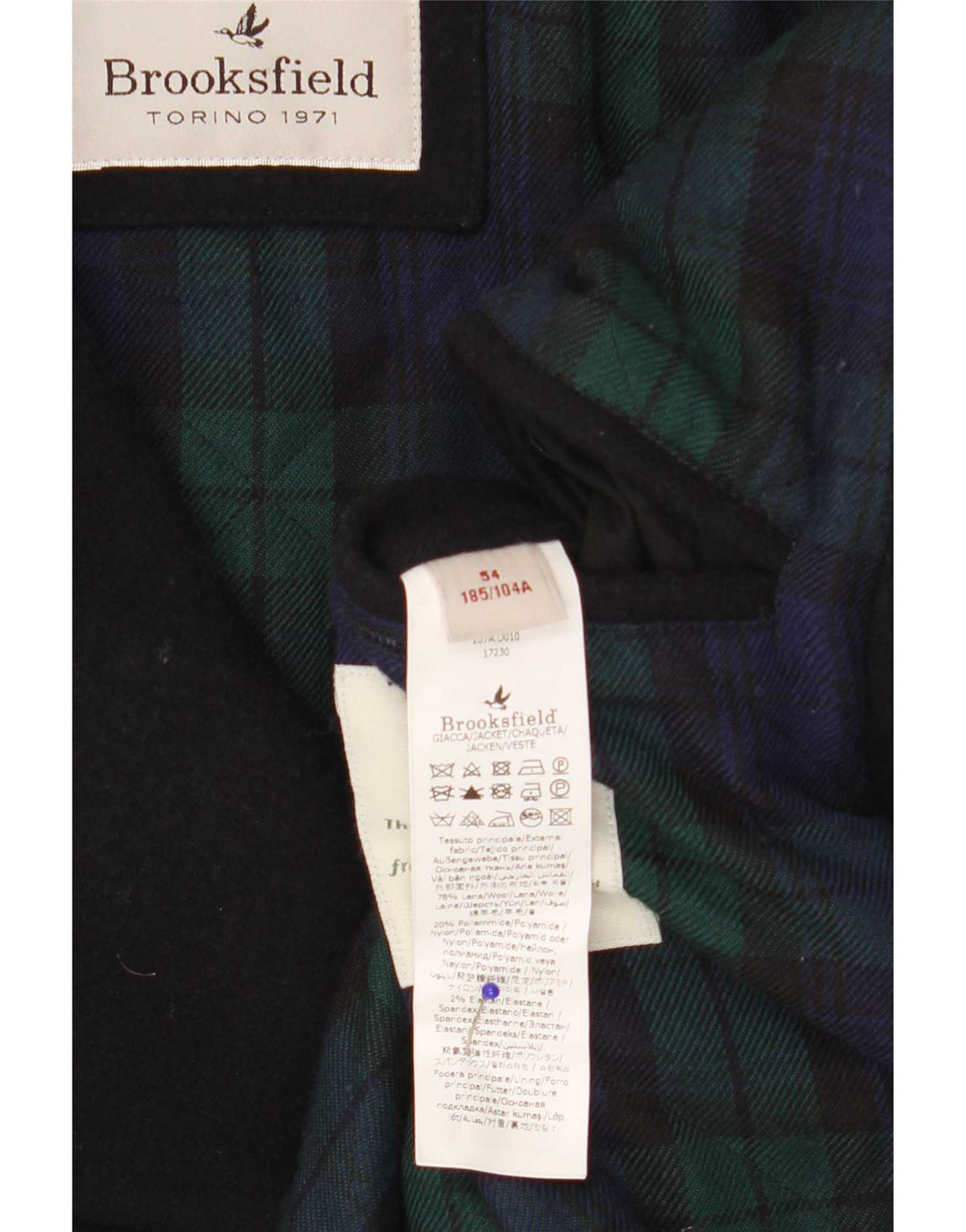 Brooksfield Herren Pea Coat IT 54 2XL Marineblaue Wolle