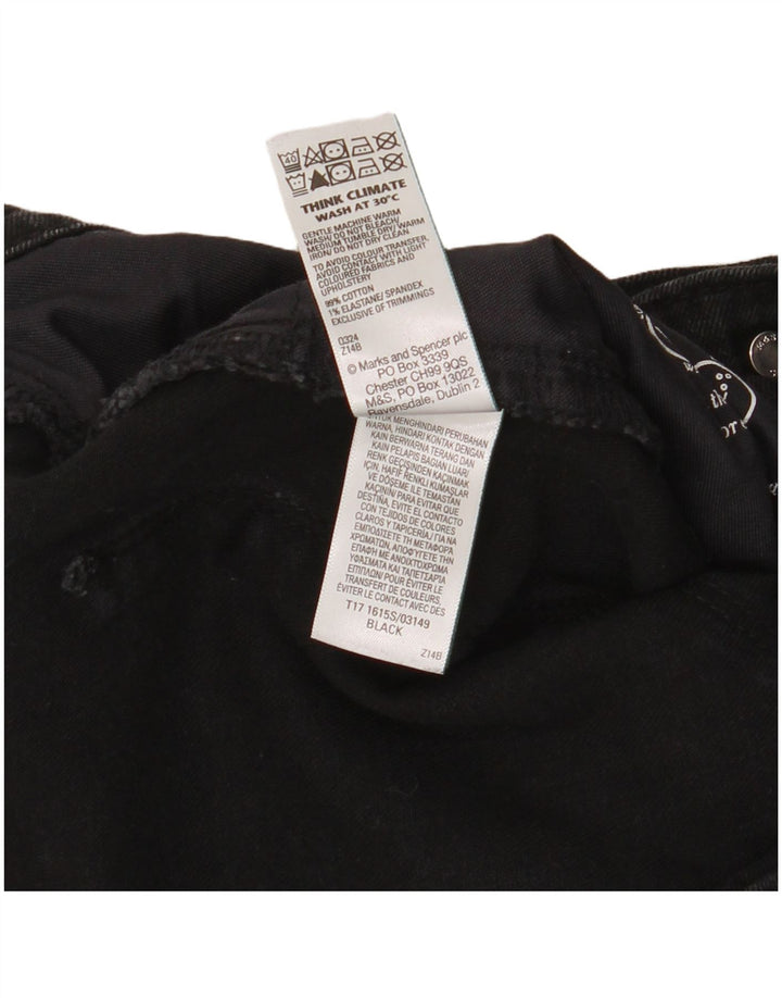 Marks & Spencer Herren Slim Jeans W34 L31 Schwarze Baumwolle
