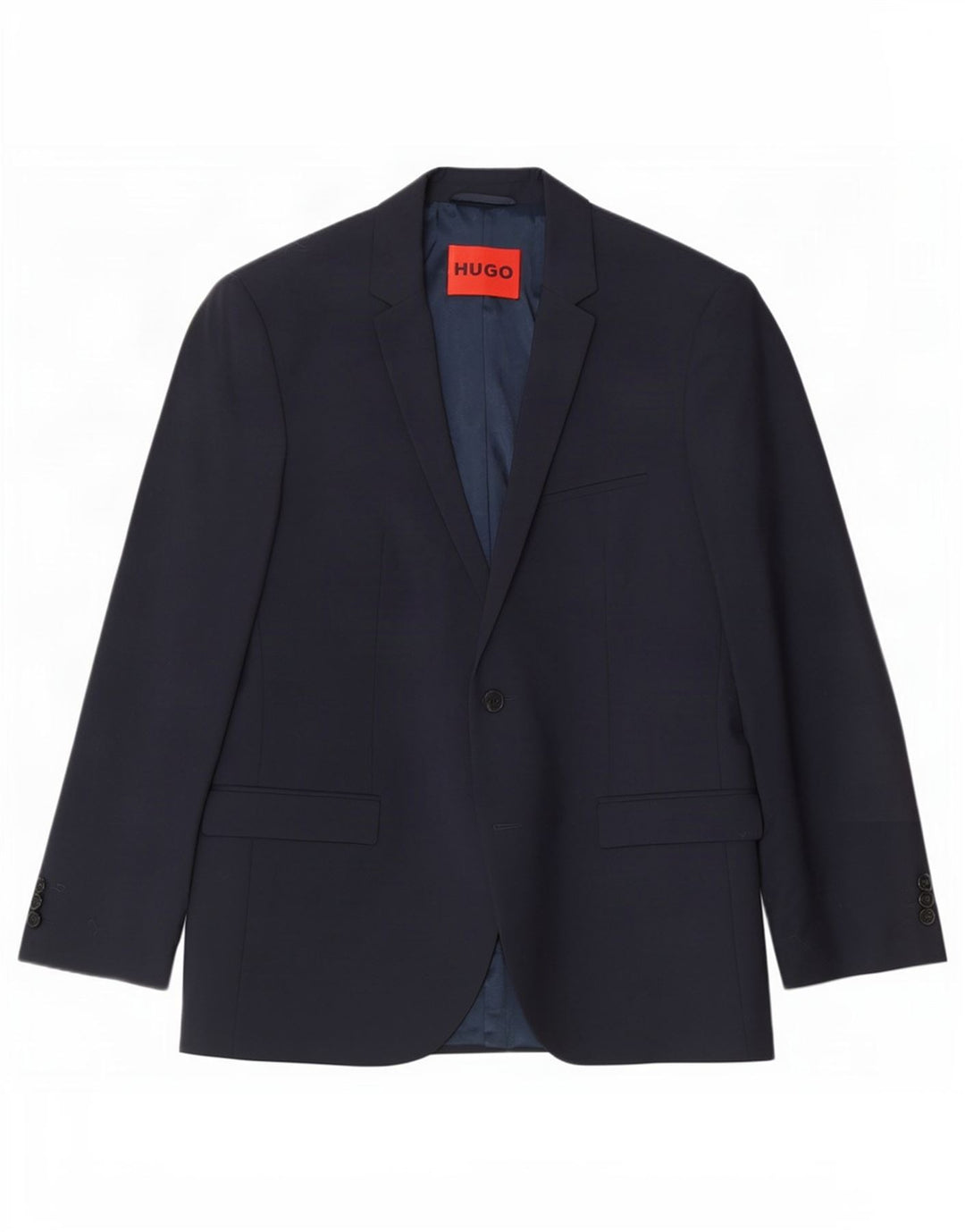Hugo Boss Herren-Blazer mit 2 Knöpfen, UK 54, 2XL, marineblaue Schurwolle