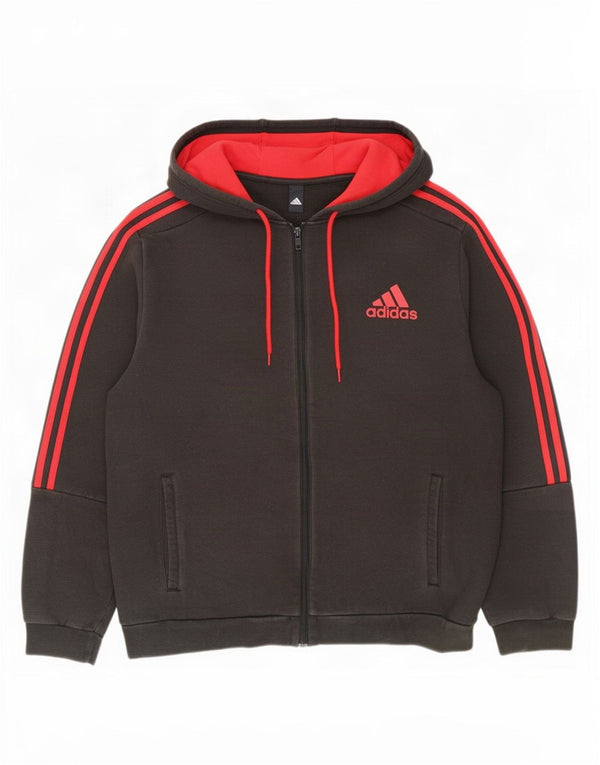 Adidas Herren Zip Hoodie Pullover 2XL Schwarz