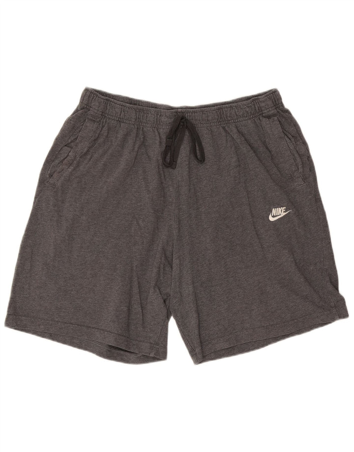 Nike Herren-Sportshorts XL aus grau gefleckter Baumwolle