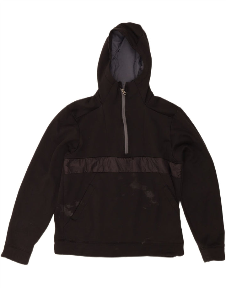 The North Face Herren-Kapuzenpullover mit Reißverschluss am Hals, groß, aus schwarzem Polyester