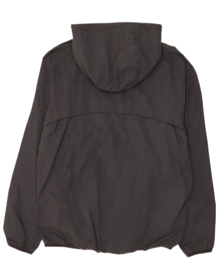 Ellesse Herren-Regenjacke mit Kapuze, UK 38, mittelgraues Polyamid
