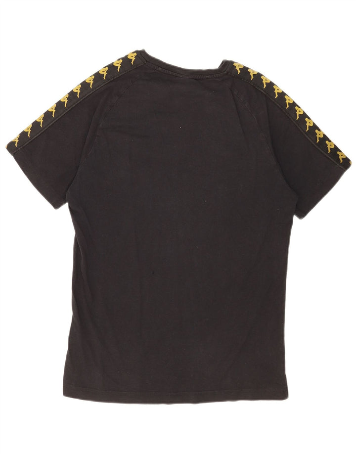 Kappa Herren Graphic T-Shirt Top Medium Schwarz