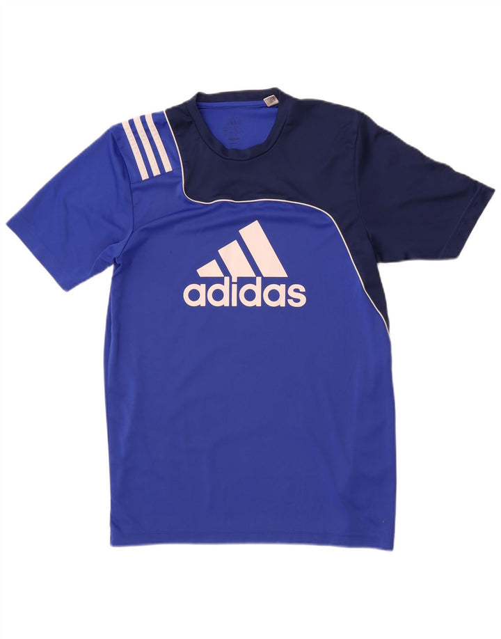 Adidas Herren Grafik T-Shirt Top XS Blau Colourblock Polyester