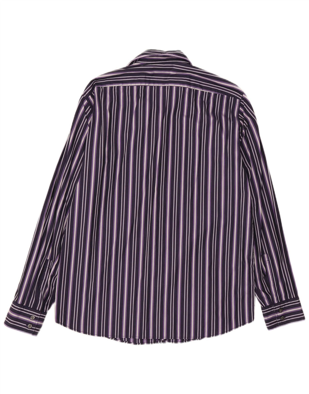 Hugo Boss Herrenhemd, groß, lila, gestreift, Baumwolle