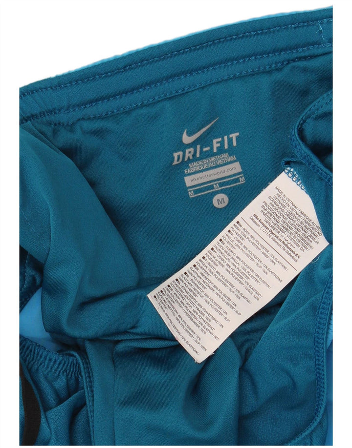NIKE Damen Dri Fit Sport Shorts UK 14 Mittelblaues Polyester