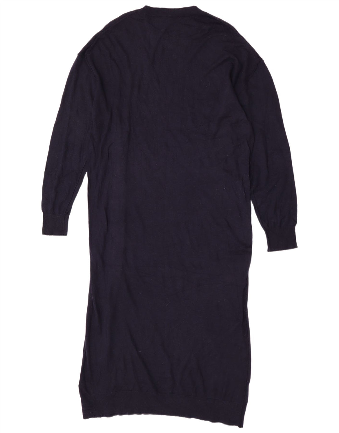 Zara Maxi-Pulloverkleid mit langen Ärmeln für Damen, UK 14, Mittelmarineblau, Polyester
