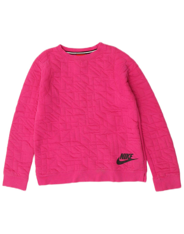 Nike Mädchen-Sweatshirt mit Grafik, 10–11 Jahre, mittelrosa, Baumwolle