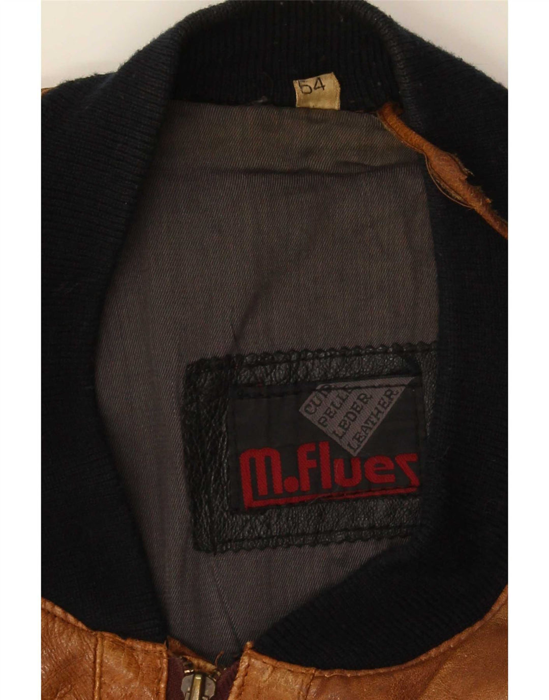 M. Flues Herren Lederjacke IT 54 2XL Braun