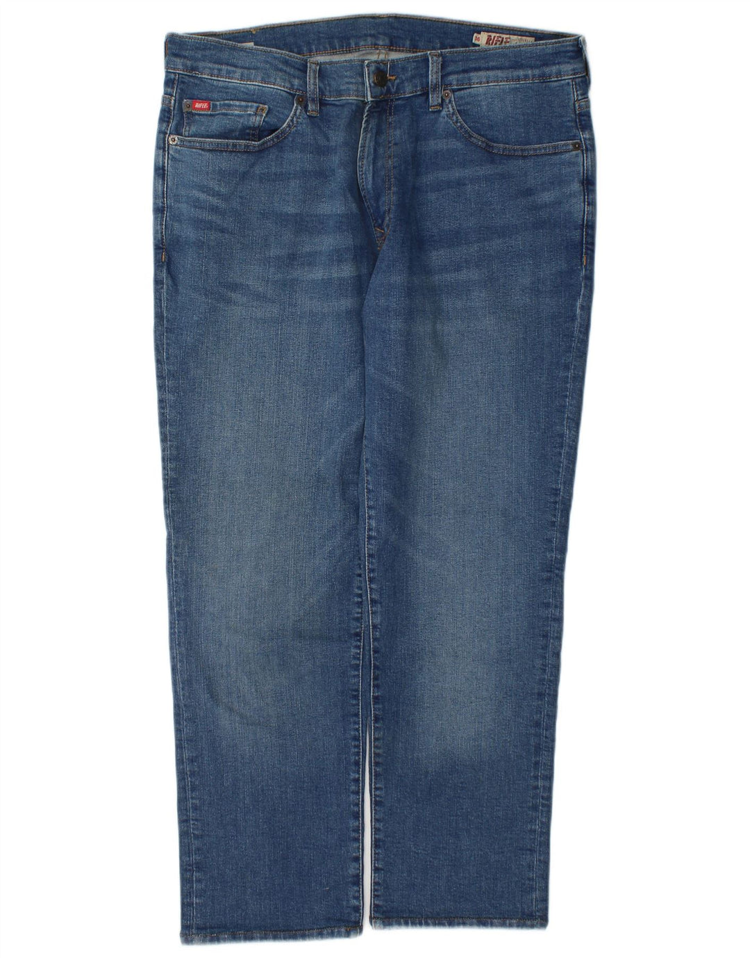 Rifle Herren Straight Jeans W36 L28 Blaue Baumwolle