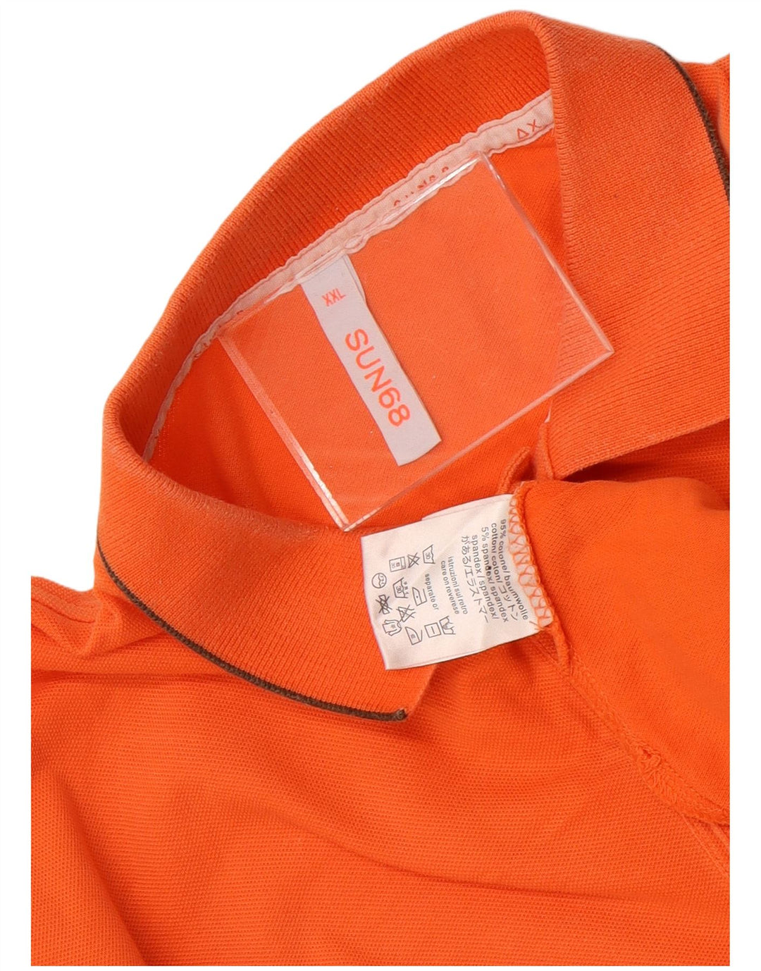 Sun68 Herren Poloshirt 2XL Orange Baumwolle